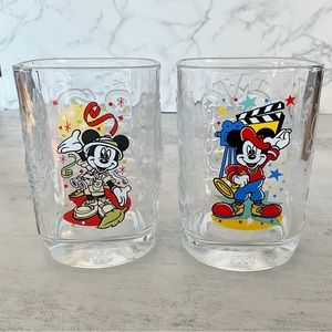 Vintage Walt Disney World 2000 Celebration Set of 2 Glass Cups